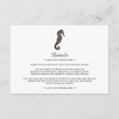 クレイシーホースビーチ結婚式詳細 エンクロージャーカード (正面)