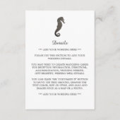 クレイシーホースビーチ結婚式詳細 エンクロージャーカード (正面)