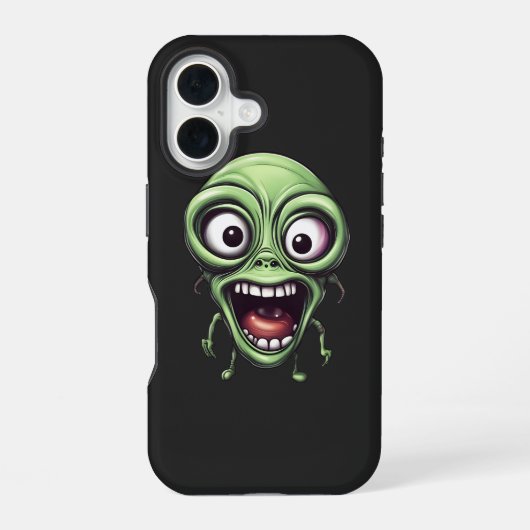 クレイジーで面白いエイリアン iPhone 16ケース (裏面)