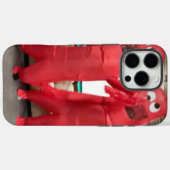 クレイジーなエアチューブの男の子 おもしろiPhoneケース Case-Mate iPhoneケース (裏面 (横))