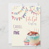 クレイジーなカニパーティしようぜ！誕生日おめでとう！ 招待状 (正面)