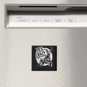 クレイジーなヴァイマラナー犬種と一緒にかわいいペット マグネット (インサイチュ (食洗機))