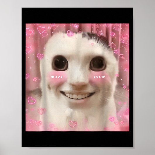クレイジーな猫ミーム おもしろ画像 ウケる猫 ネタ画像 ポスター (正面)