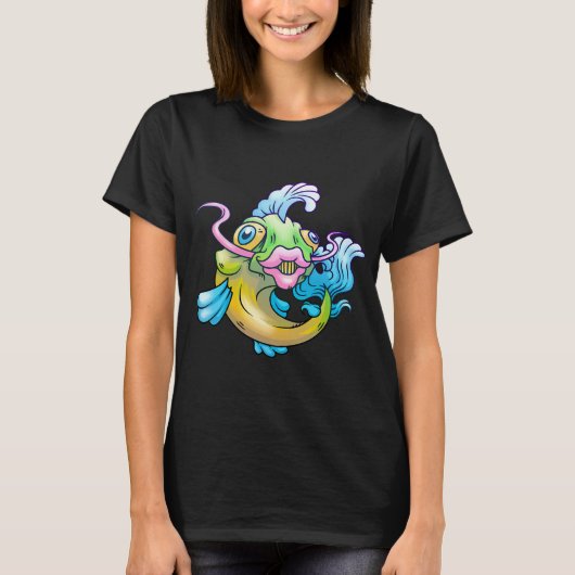 クレイジーな魚 Tシャツ (正面)