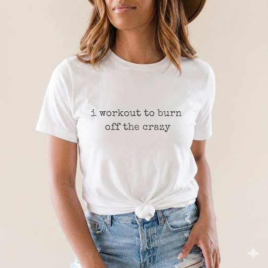 クレイジーを燃焼させるためにトレーニングする 面白いジム Tシャツ