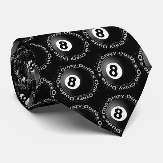 クレイジーエイトボールバイカー メンズネクタイ (ロール)