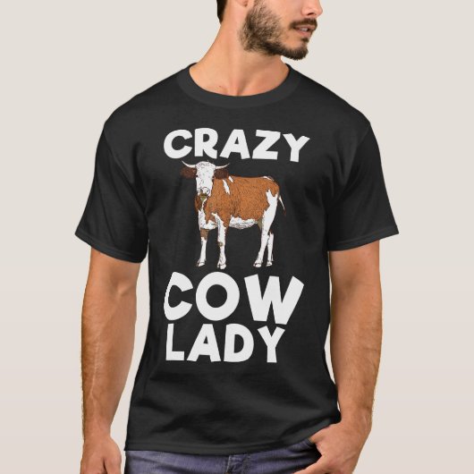 クレイジーカウレディー ファーム 動物 牧場 Tシャツ (正面)