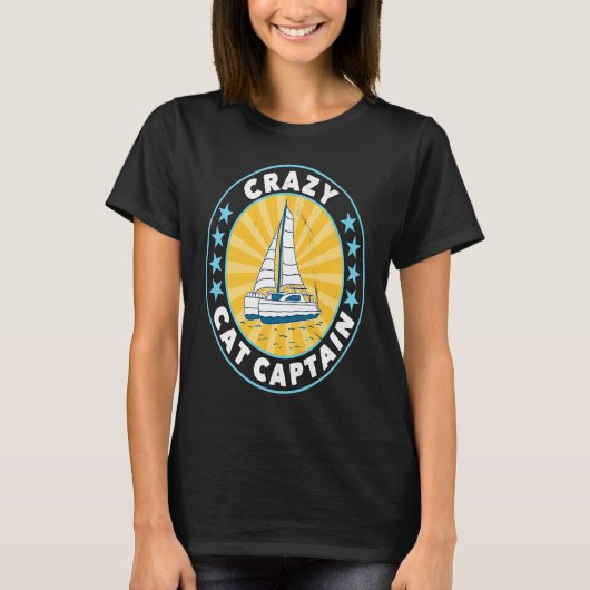 クレイジーカタマランの船長帆船セーラー 1 Tシャツ (正面)