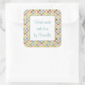 クレイジーキルト 3”角 ハンドメイド ステッカー (バッグ)