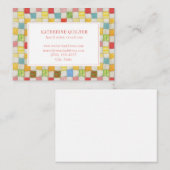 クレイジーキルト 3.5x2.5名刺 - 横向き ノートカード (正面/裏面)