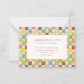 クレイジーキルト 3.5x2.5名刺 - 横向き ノートカード (正面)