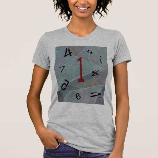 クレイジークロックデザインTシャツあなたはナンバー1 Tシャツ (正面)