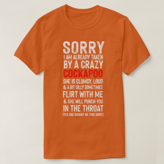 クレイジーコッカプー ミーム ユーモア Tシャツ (デザイン正面)