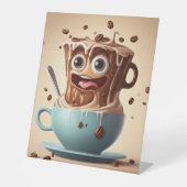 クレイジーコーヒー - 展示台看板 台座サイン (正面)