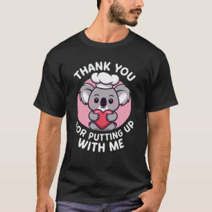 クレイジーシェフコアラ 私に耐えてくれてありがとう Tシャツ