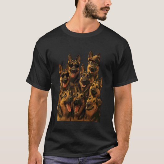 クレイジージャーマンシェパード Tシャツ (正面)