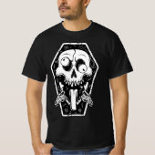 クレイジースカルコフィンTシャツ Tシャツ (正面)