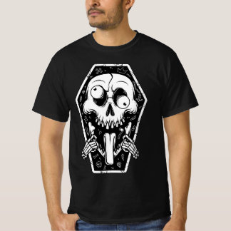 クレイジースカルコフィンTシャツ Tシャツ