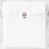 クレイジーナースの名言 ヴィンテージ風の彫刻Tシャツデザイン_1 ラウンドシール (バッグ)