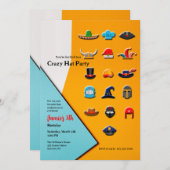 クレイジーハットパーティー 招待状 (正面/裏面)