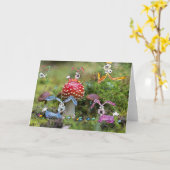 "クレイジーバニーズ！" グリーティングカード (黄色い花)