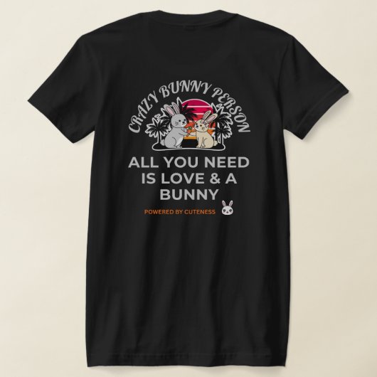 クレイジーバニーパーソン Tシャツ (レイダウン裏面)