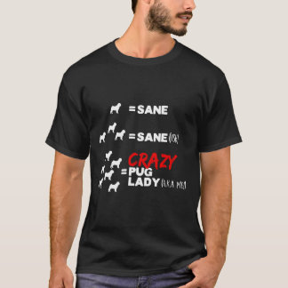 クレイジーパグ レディー おもしろ クラシック 240 Tシャツ