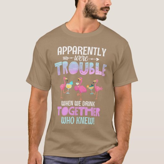 クレイジーフラミンゴの仲間たち少年 Tシャツ (正面)