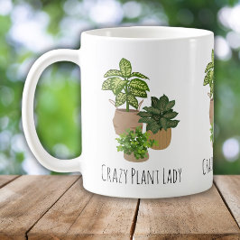 クレイジープラントレディー 観葉植物 ボタニカル コーヒーマグカップ