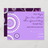 クレイジーポルカドット 結婚式の返信カード 出欠カード (正面/裏面)