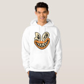 クレイジーワイドスマイルフェイス - ユニークな大胆グラフィックTシャツ パーカ (正面フル)