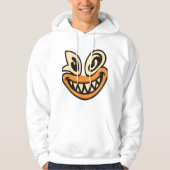 クレイジーワイドスマイルフェイス - ユニークな大胆グラフィックTシャツ パーカ (正面)