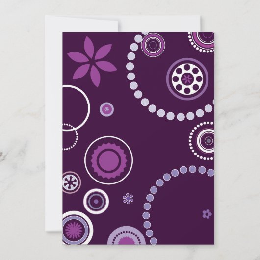 クレイジー水玉模様バルミツワー招待状ピンク 招待状 (裏面)