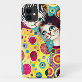 クレイジー・アブストラクト・クールキャッツ iPhone 11 ケース
