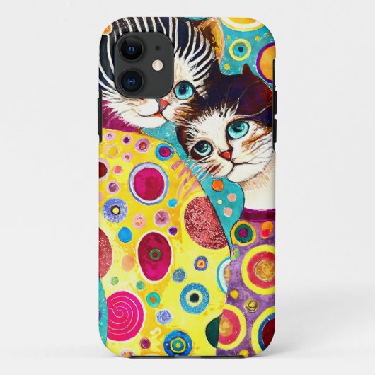 クレイジー・アブストラクト・クールキャッツ Case-Mate iPhoneケース (裏面)