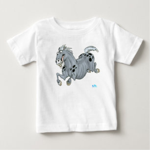 クレイジー・カートゥーン・ホース・ベイビーTシャツ ベビーTシャツ