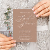 クレイスクエレガントリッモダントシンプルブライダルシャワー 招待状