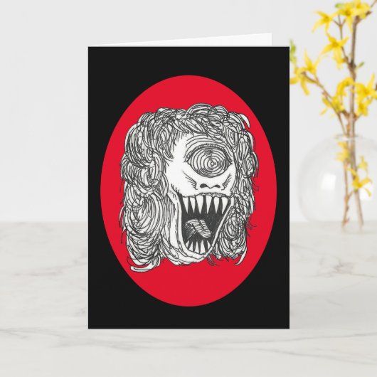 クレイズシクロプスウーマン誕生日カード カード (黄色い花)