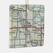 クレイセンターKSヴィンテージマップ セラミックオーナメント (右)