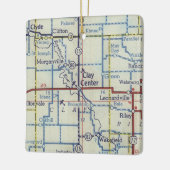 クレイセンターKSヴィンテージマップ セラミックオーナメント (左)