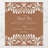 クレイタラベラタイルスペインのスタイルフィエスタ結婚ズ ワインラベル (シングルラベル)