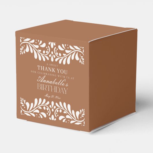 クレイタラベラタイルスペインのスタイルフェスタ誕生日 フェイバーボックス (裏面サイド)