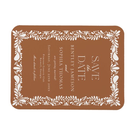 クレイタラベラタイルスペインのフィエスタデイトを保存 マグネット (横)