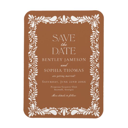 クレイタラベラタイルスペインのフィエスタデイトを保存 マグネット (縦)