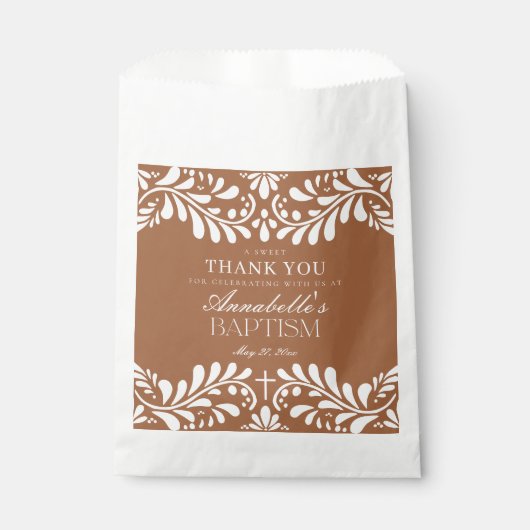 クレイタラベラタイルスペインのフィエスタバプティスデザート フェイバーバッグ (正面)