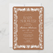 クレイタラベラタイルスペインのフィエスタベイビーシャワー 招待状 (正面)