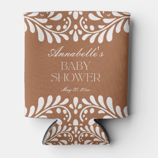 クレイタラベラタイルスペインのフィエスタベイビーシャワー 缶クーラー (正面)