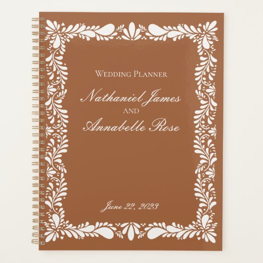 クレイタラベラタイルスペインのフィエスタ結婚フローラ プランナー手帳 (正面)