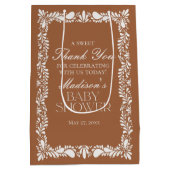 クレイタラベラタイルフィエスタベイビーシャワーの好意 ミディアムペーパーバッグ (裏面)