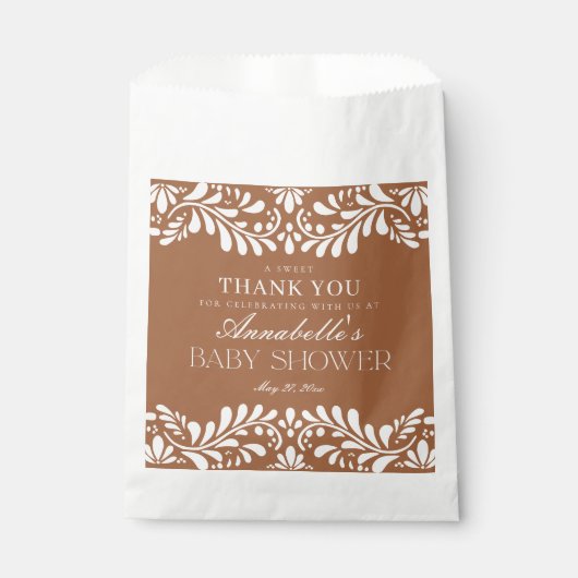 クレイタラベラタイルフィエスタベビーシャワーデザート フェイバーバッグ (正面)